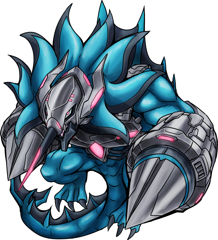 Adomidramon, original Digimon artwork by Aderek