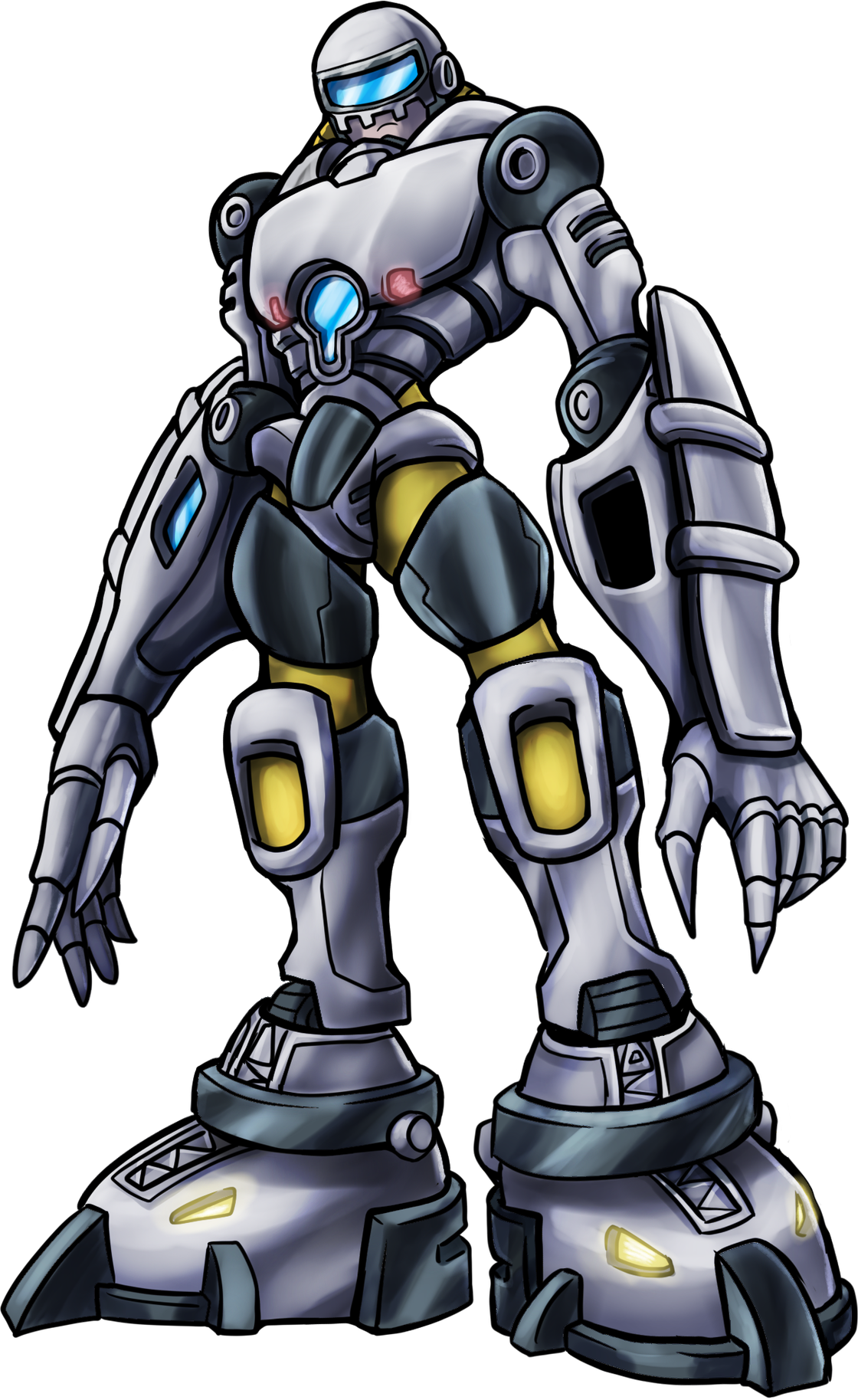 Andromon 2044, original Digimon artwork by Aderek