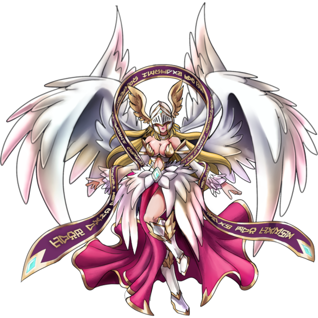 Angewomon X (Empyrean), original Digimon artwork by Aderek