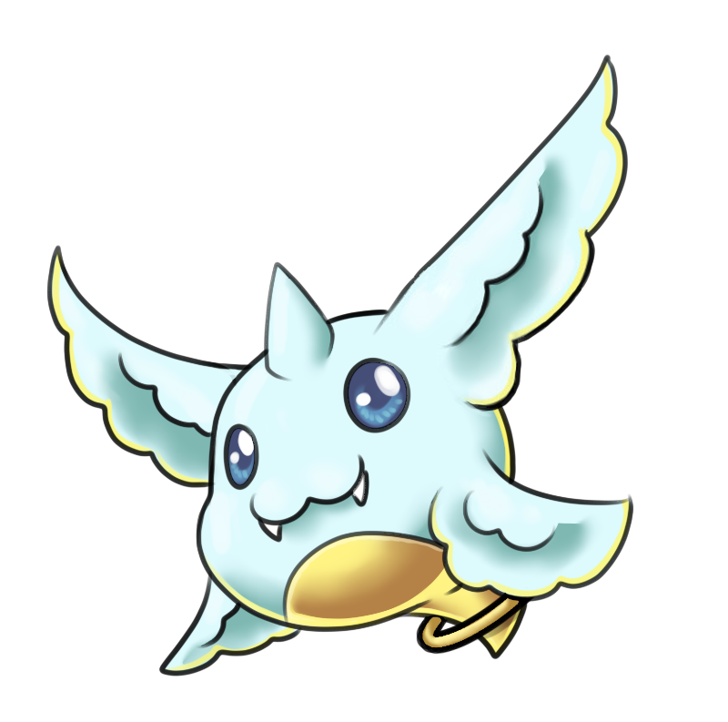 Asamon, original Digimon artwork by Aderek