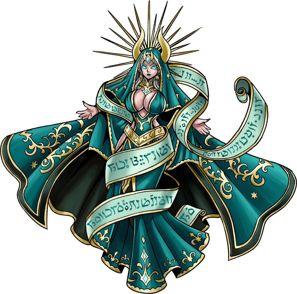 Asherahmon – Queen of Heavens Mode, original Digimon artwork by Aderek