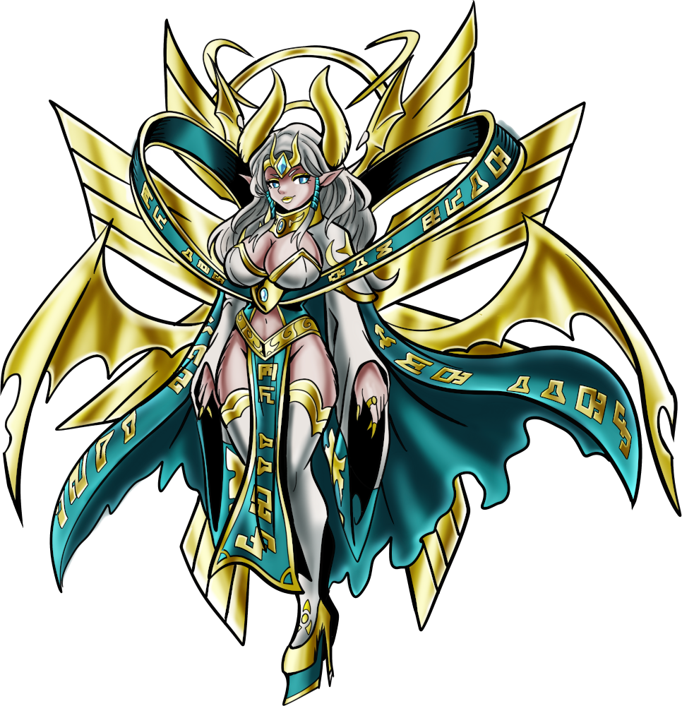 Asherahmon, original Digimon artwork by Aderek