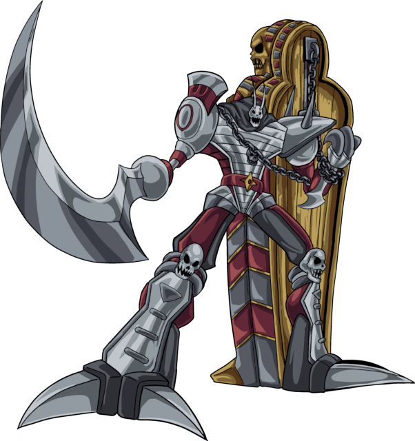 Black Reapermon, original Digimon artwork by Aderek
