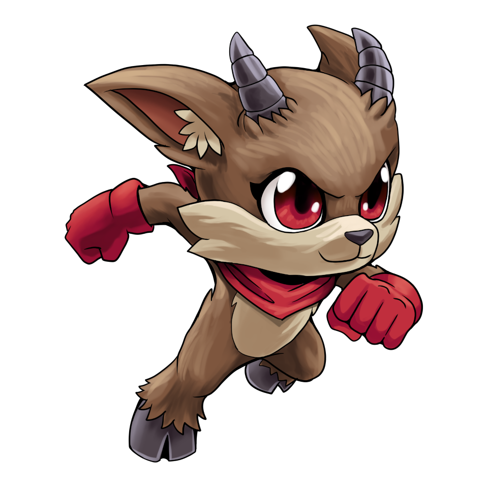 Caprimon, original Digimon artwork by Aderek