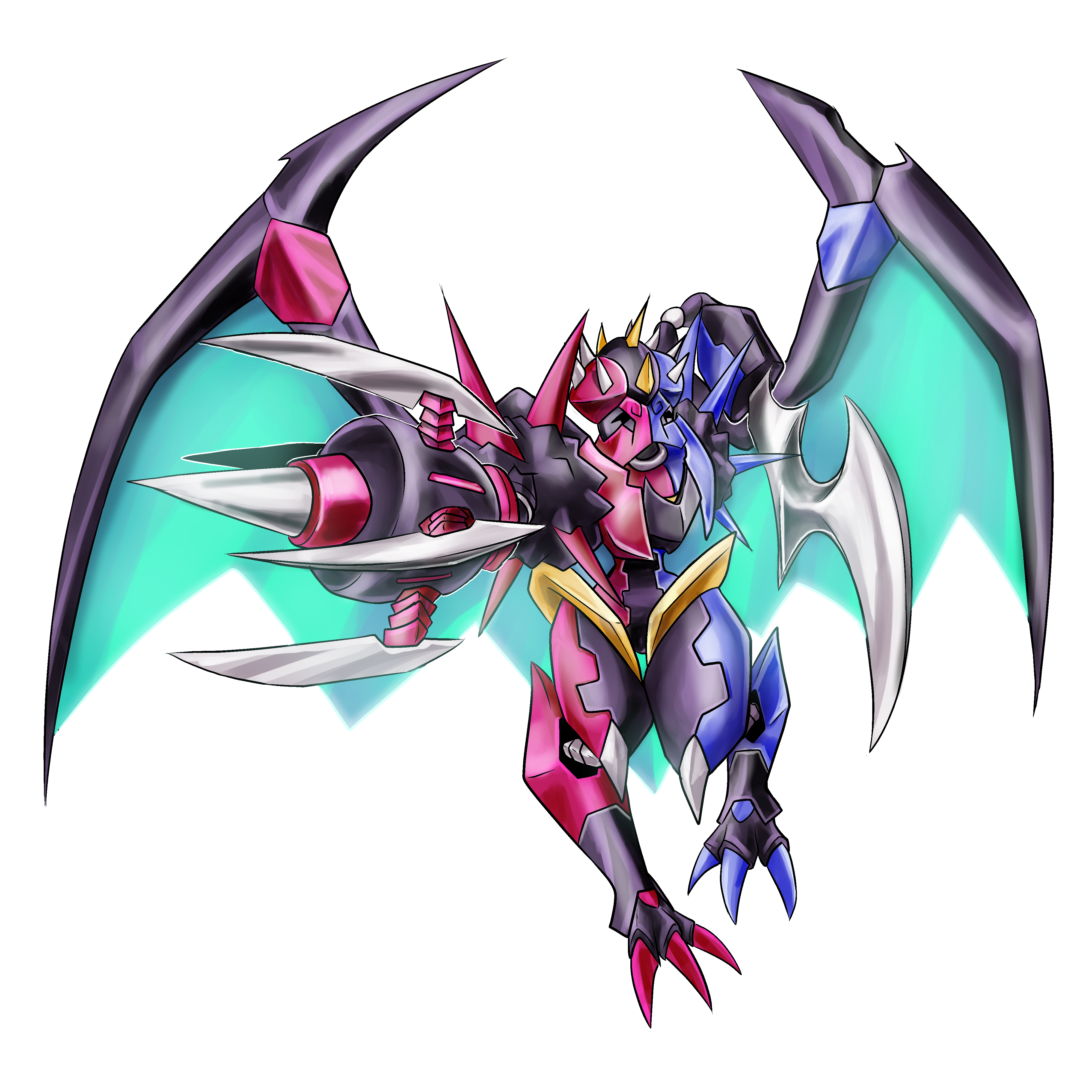 ChaosGrimmon, original Digimon artwork by Aderek