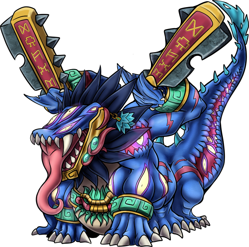 Cipactlimon, original Digimon artwork by Aderek