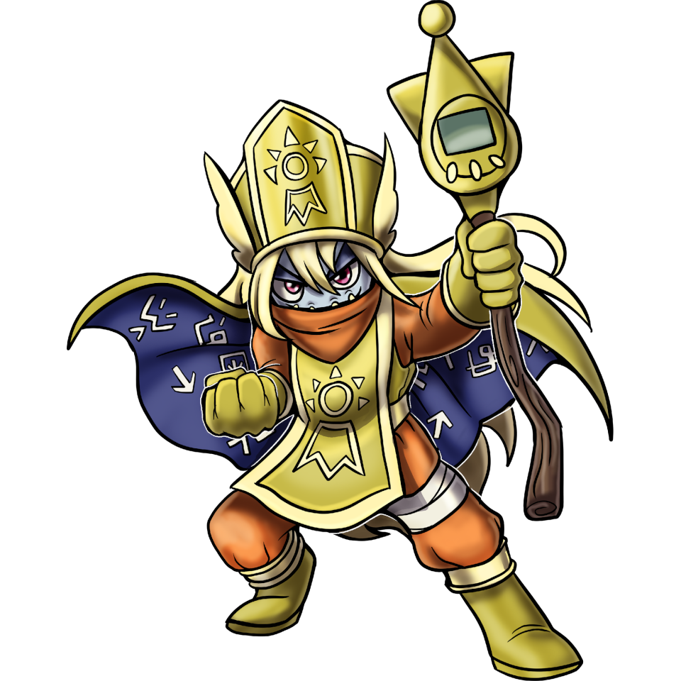 Clericmon, original Digimon artwork by Aderek