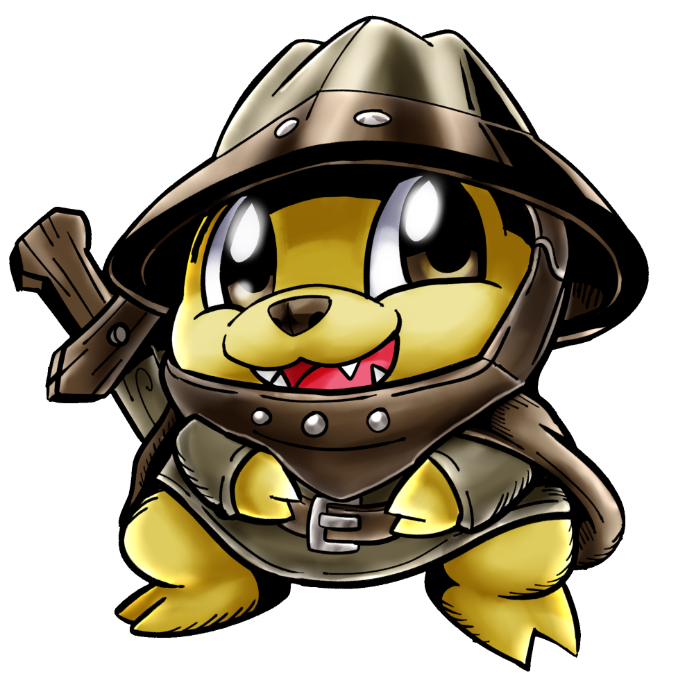Cuddlemon, original Digimon artwork by Aderek
