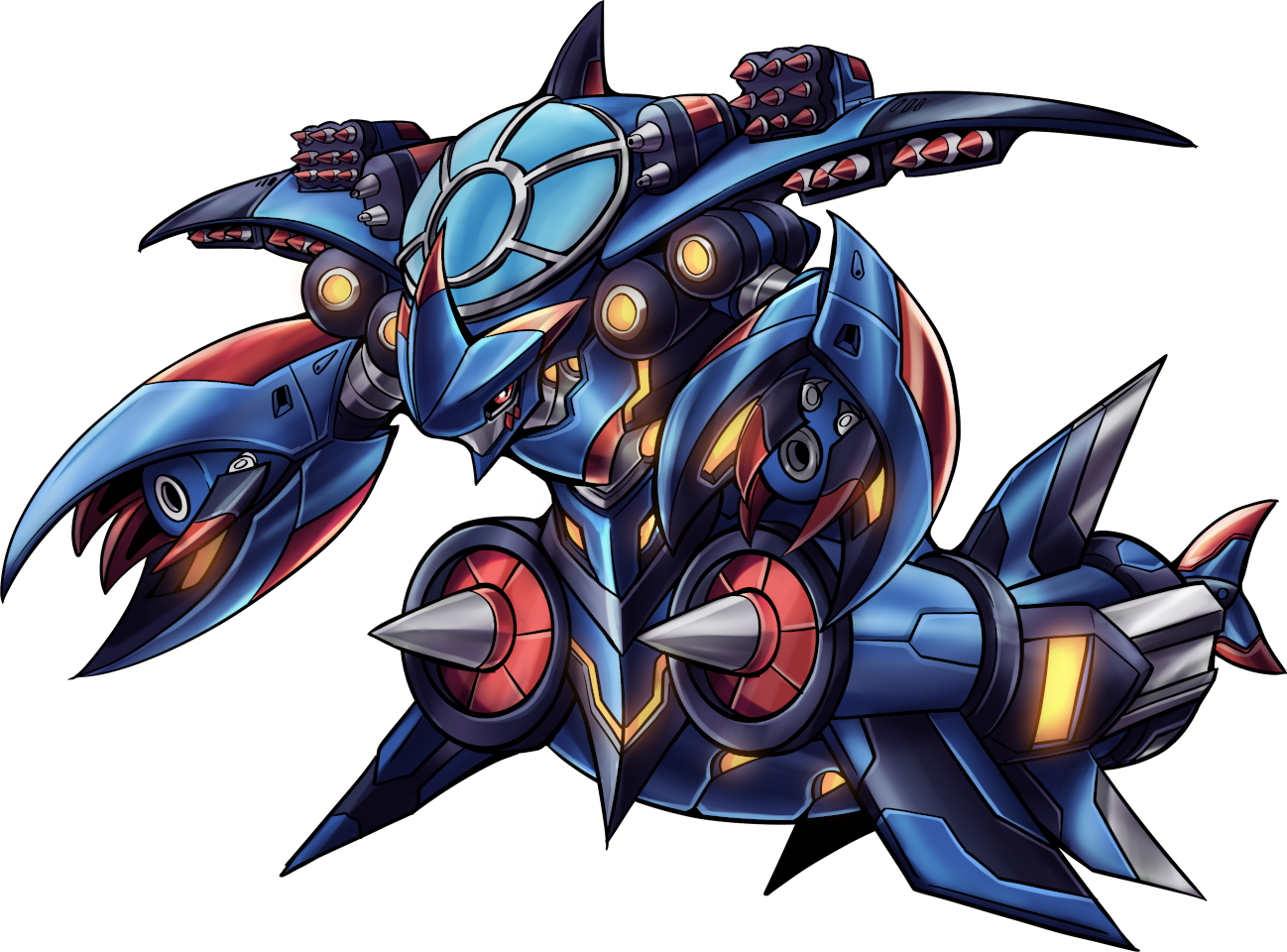 Deucaldramon (Mark III), original Digimon artwork by Aderek