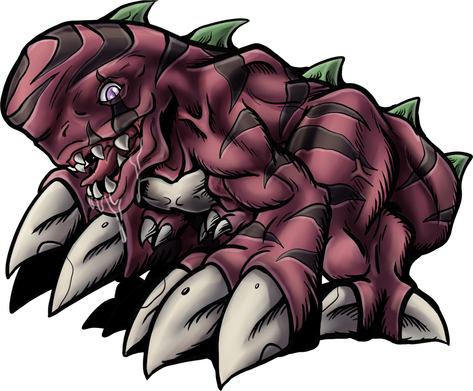 Distortomon, original Digimon artwork by Aderek