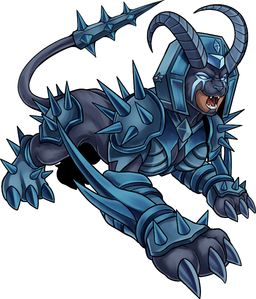 Empusamon, original Digimon artwork by Aderek