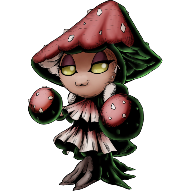 Fungimon, original Digimon artwork by Aderek