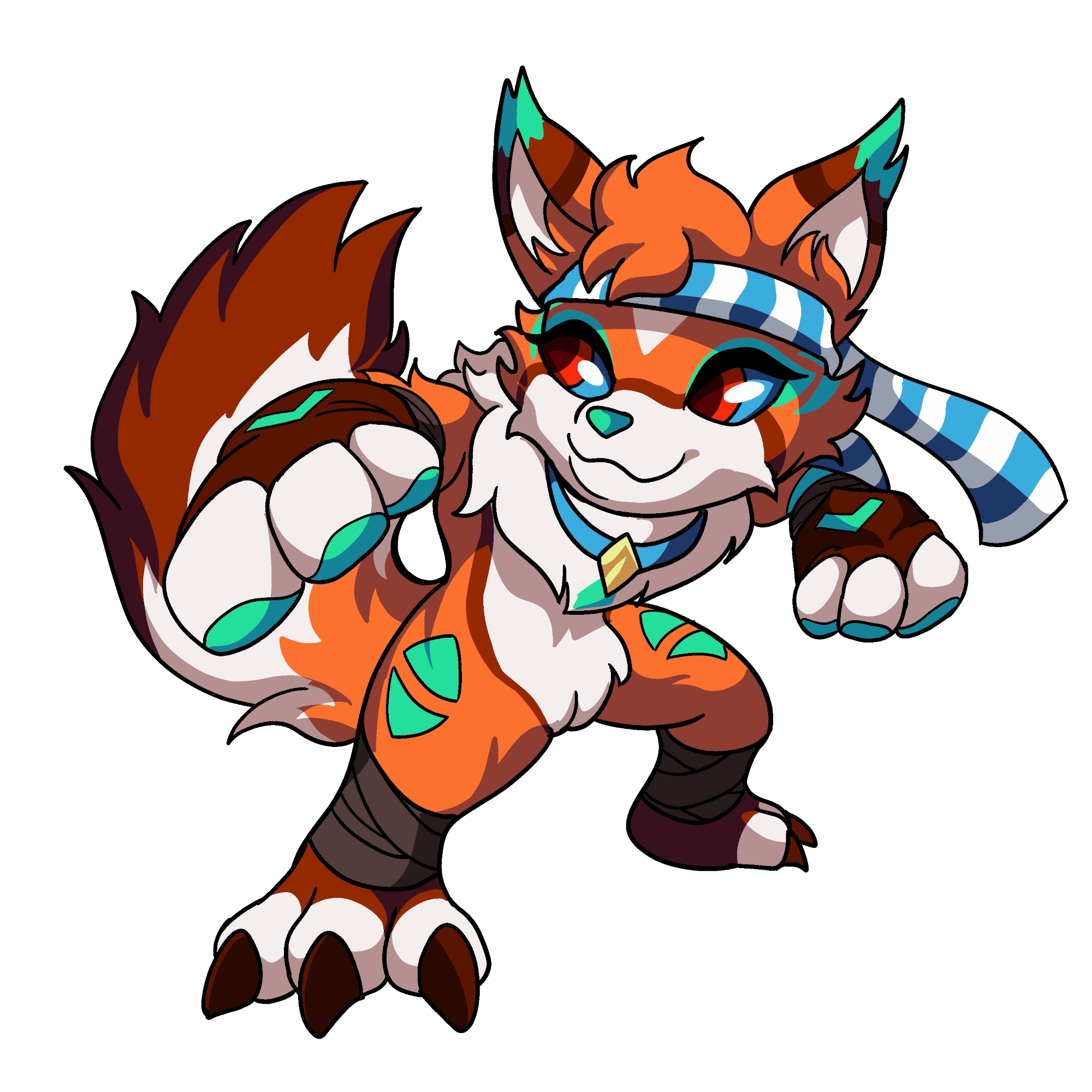 Fyronmon, original Digimon artwork by Aderek