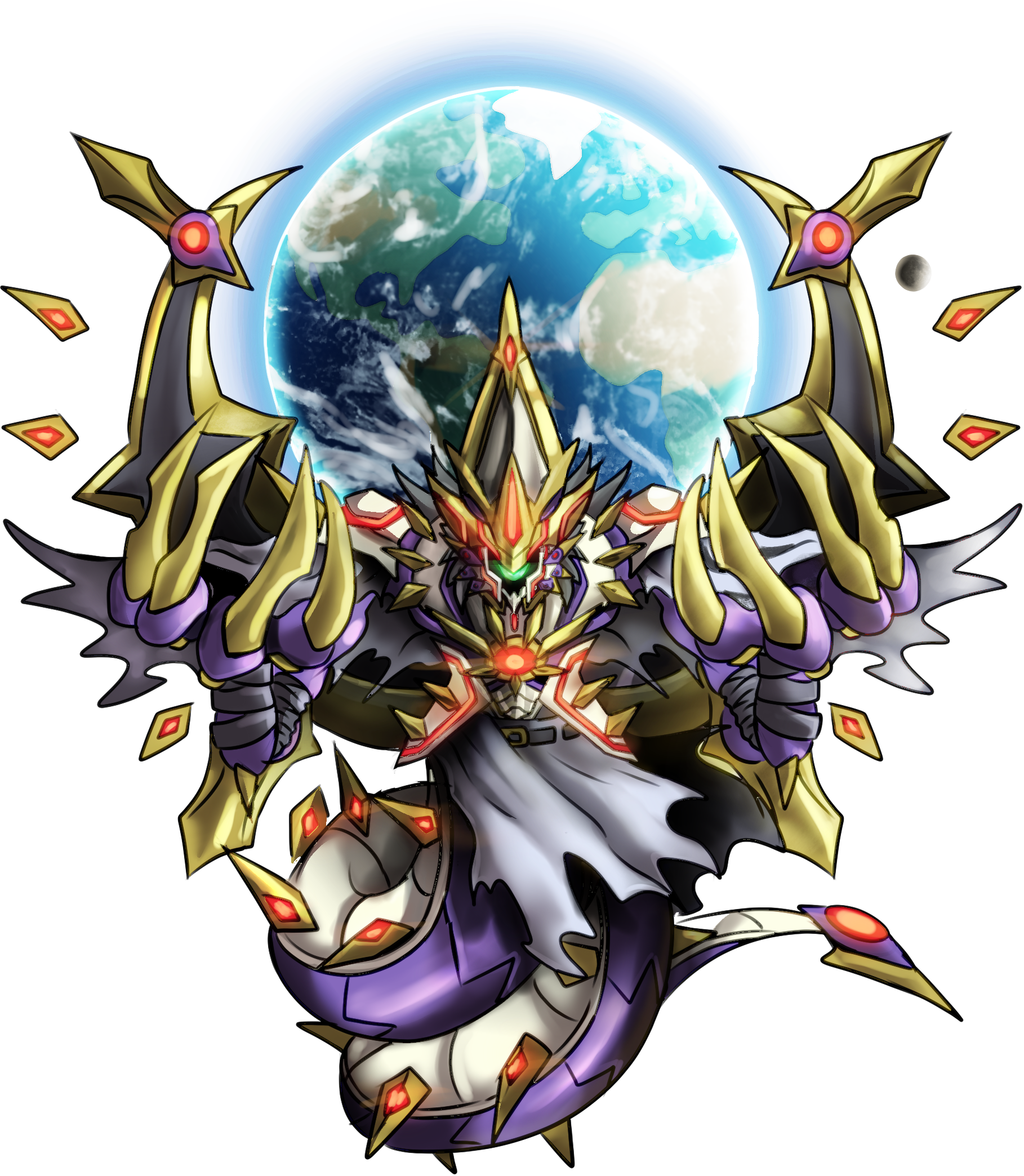 Gaiamon, original Digimon artwork by Aderek