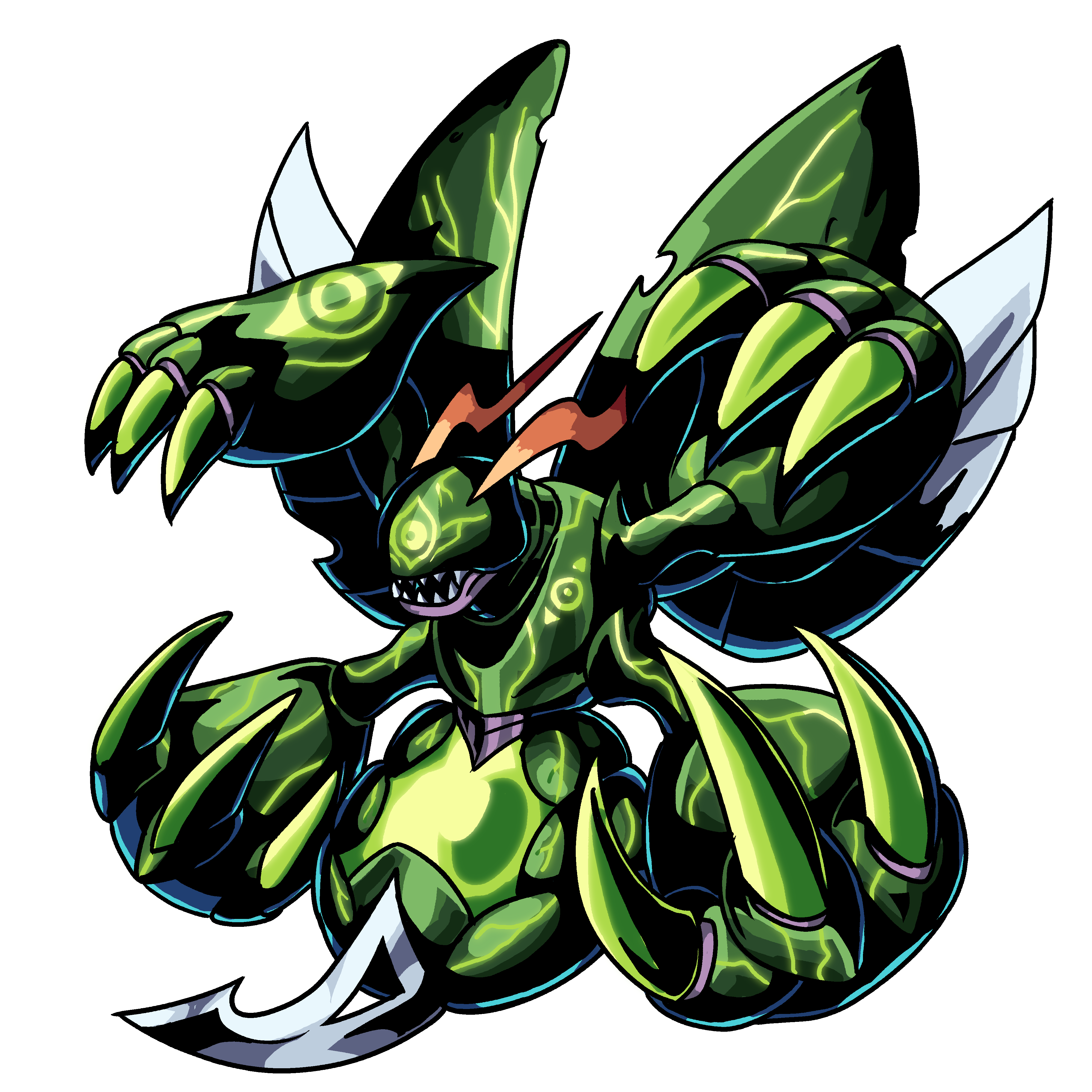 Glowmon (2024), original Digimon artwork by Aderek