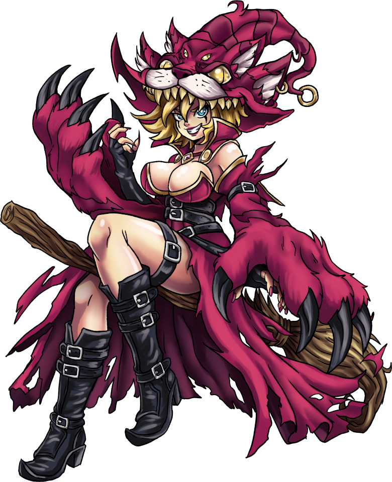 GrimWitchmon, original Digimon artwork by Aderek