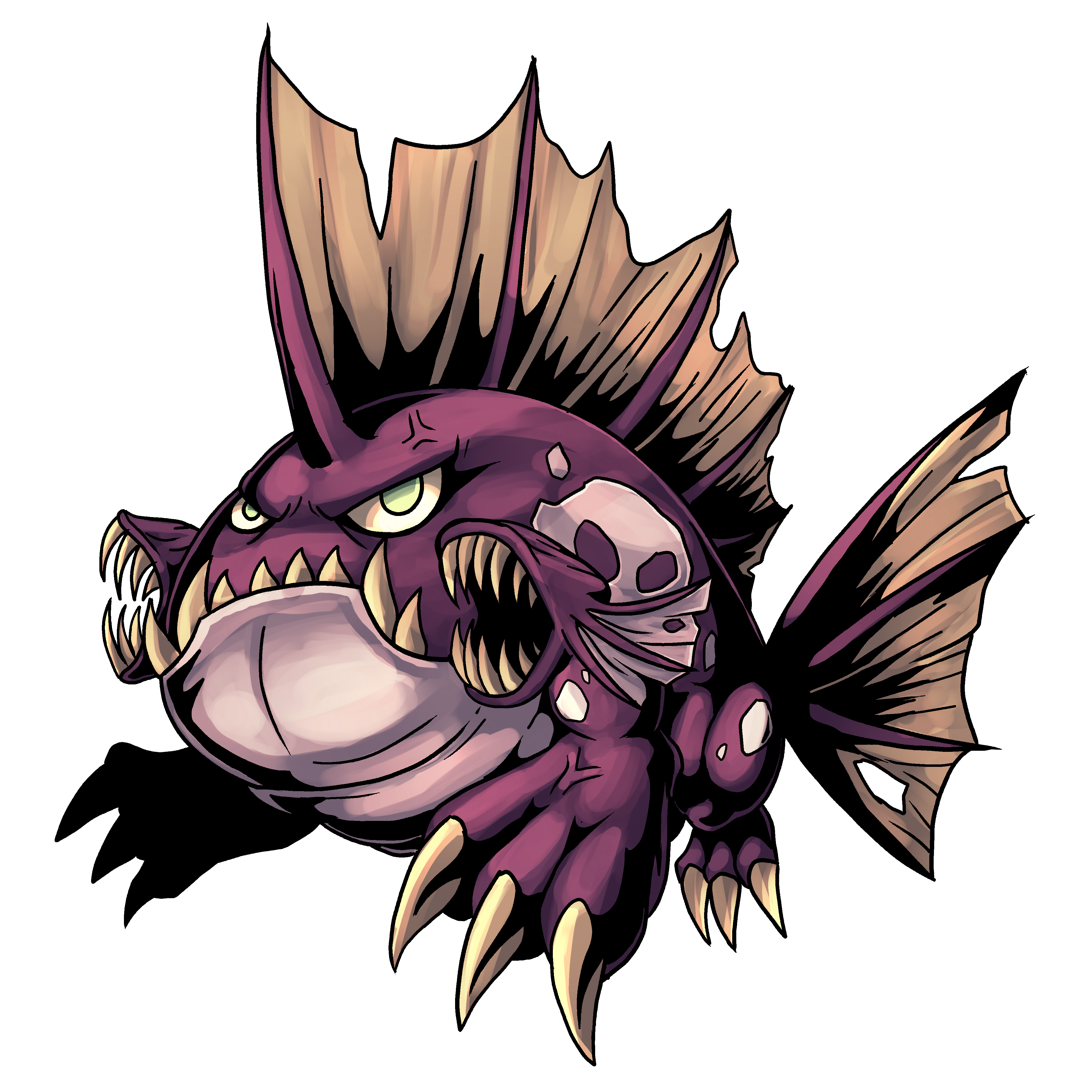 Gulpmon, original Digimon artwork by Aderek