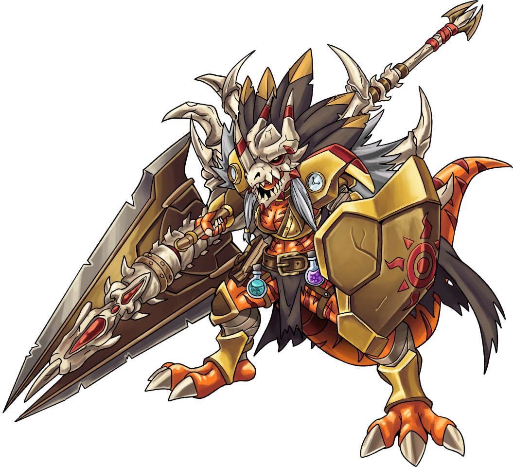 Gulveigmon, original Digimon artwork by Aderek