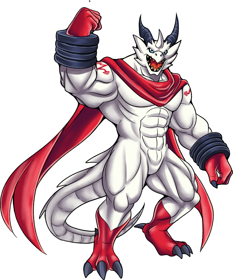 Gymryumon, original Digimon artwork by Aderek