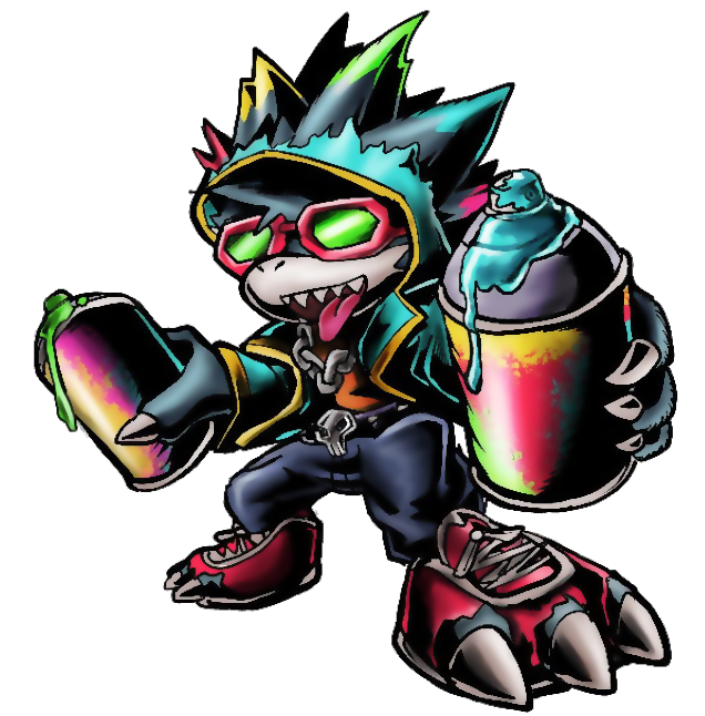 Hazemon, original Digimon artwork by Aderek