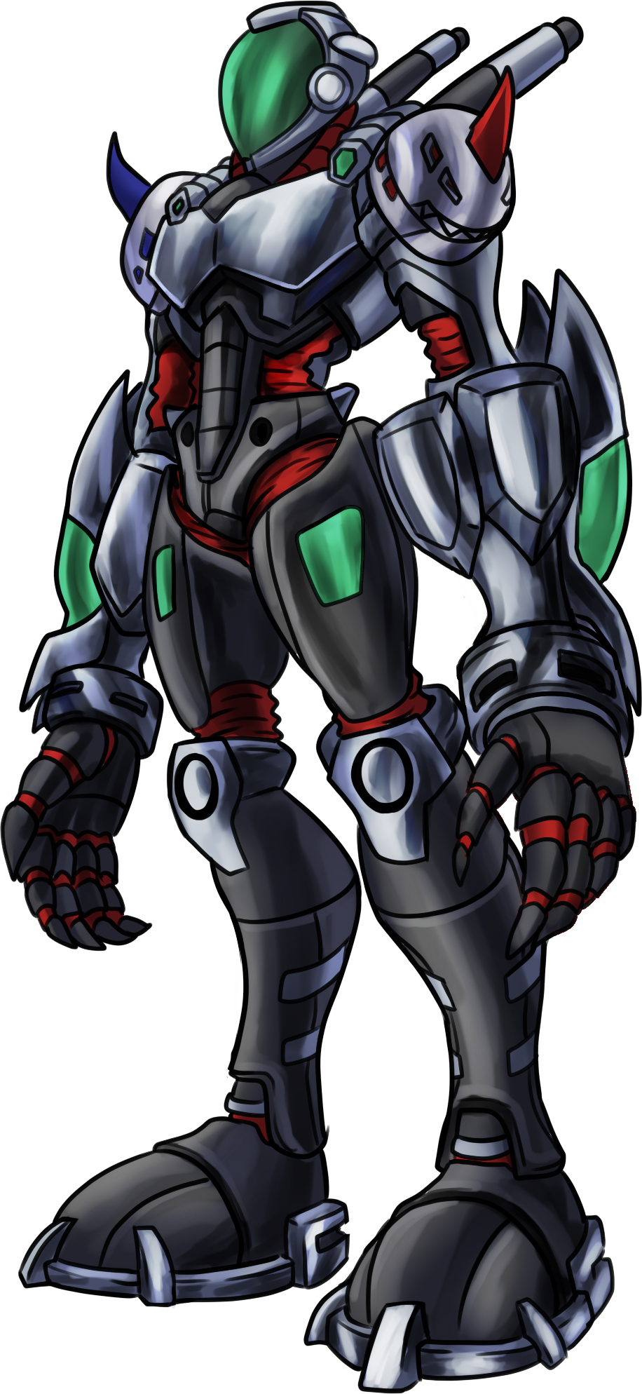 Hi-Andromon 2044, original Digimon artwork by Aderek