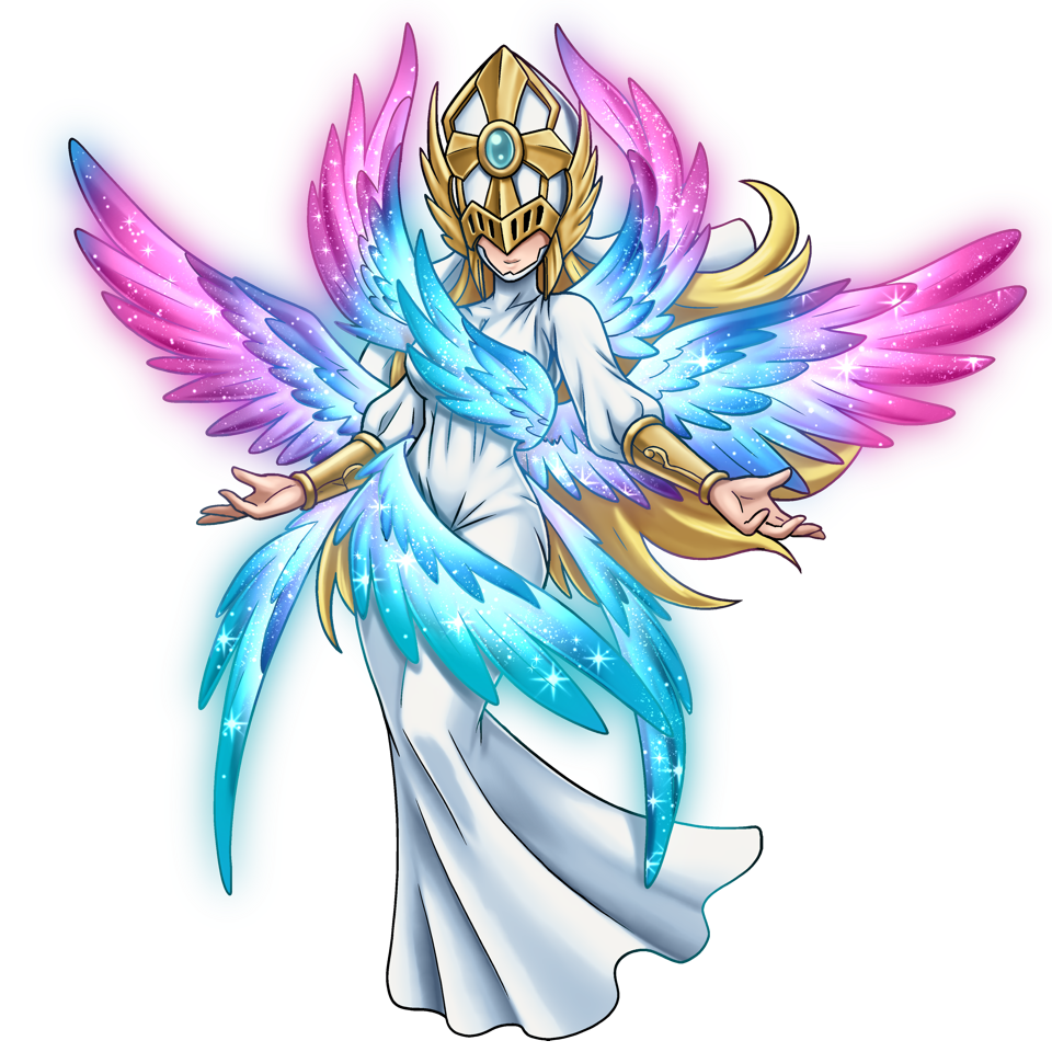Holy Angewomon, original Digimon artwork by Aderek