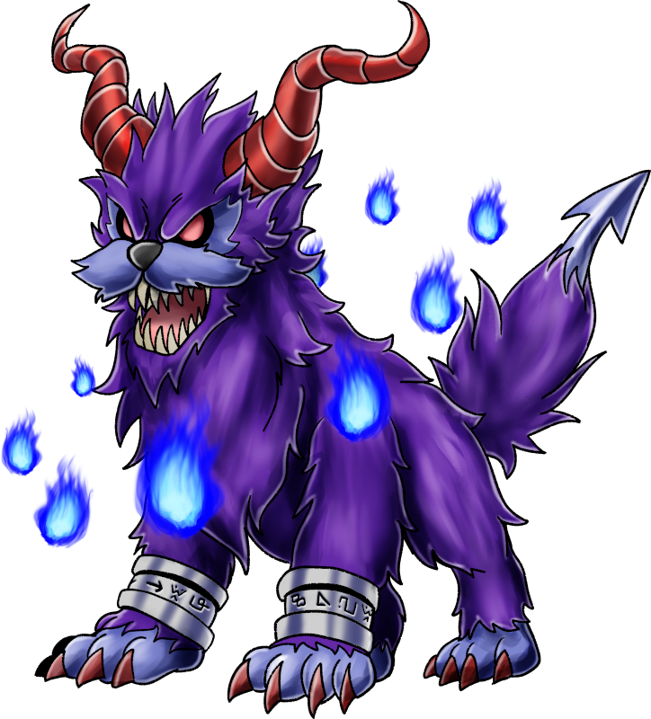 Holyshihtzumon Ruin Mode, original Digimon artwork by Aderek