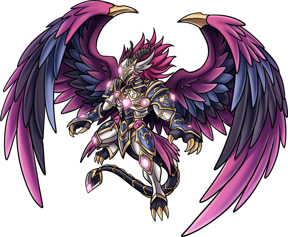Iluminidramon, original Digimon artwork by Aderek