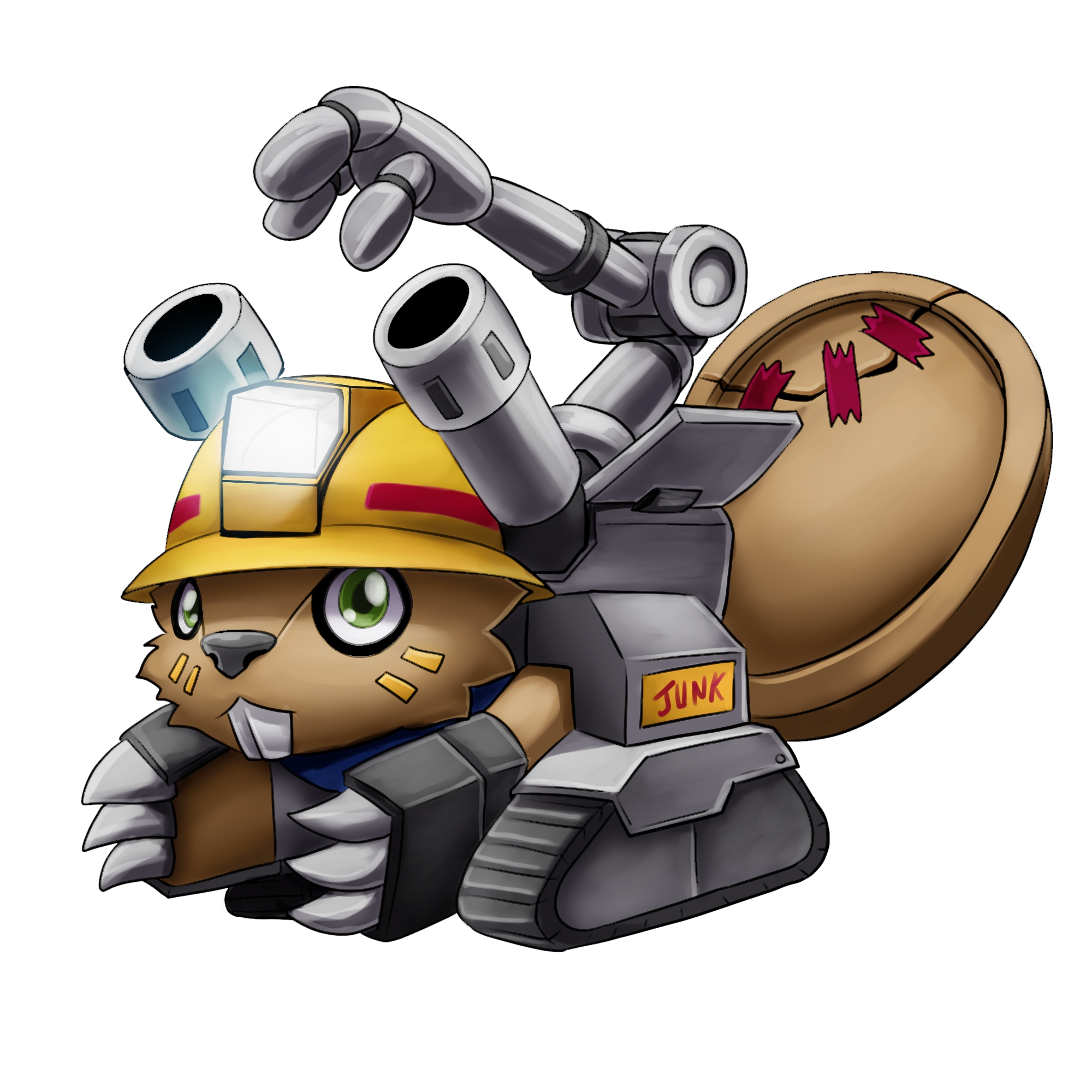 Junkmon(2024), original Digimon artwork by Aderek