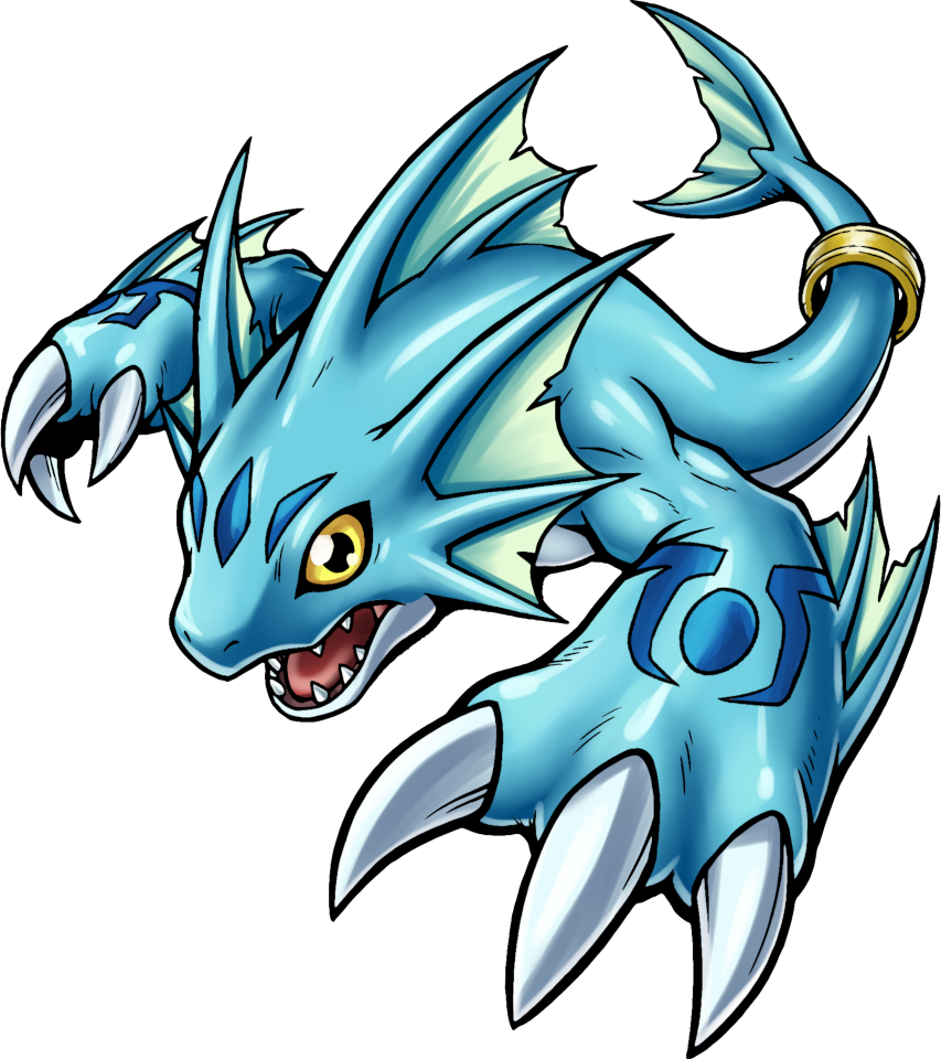 Liacampmon, original Digimon artwork by Aderek