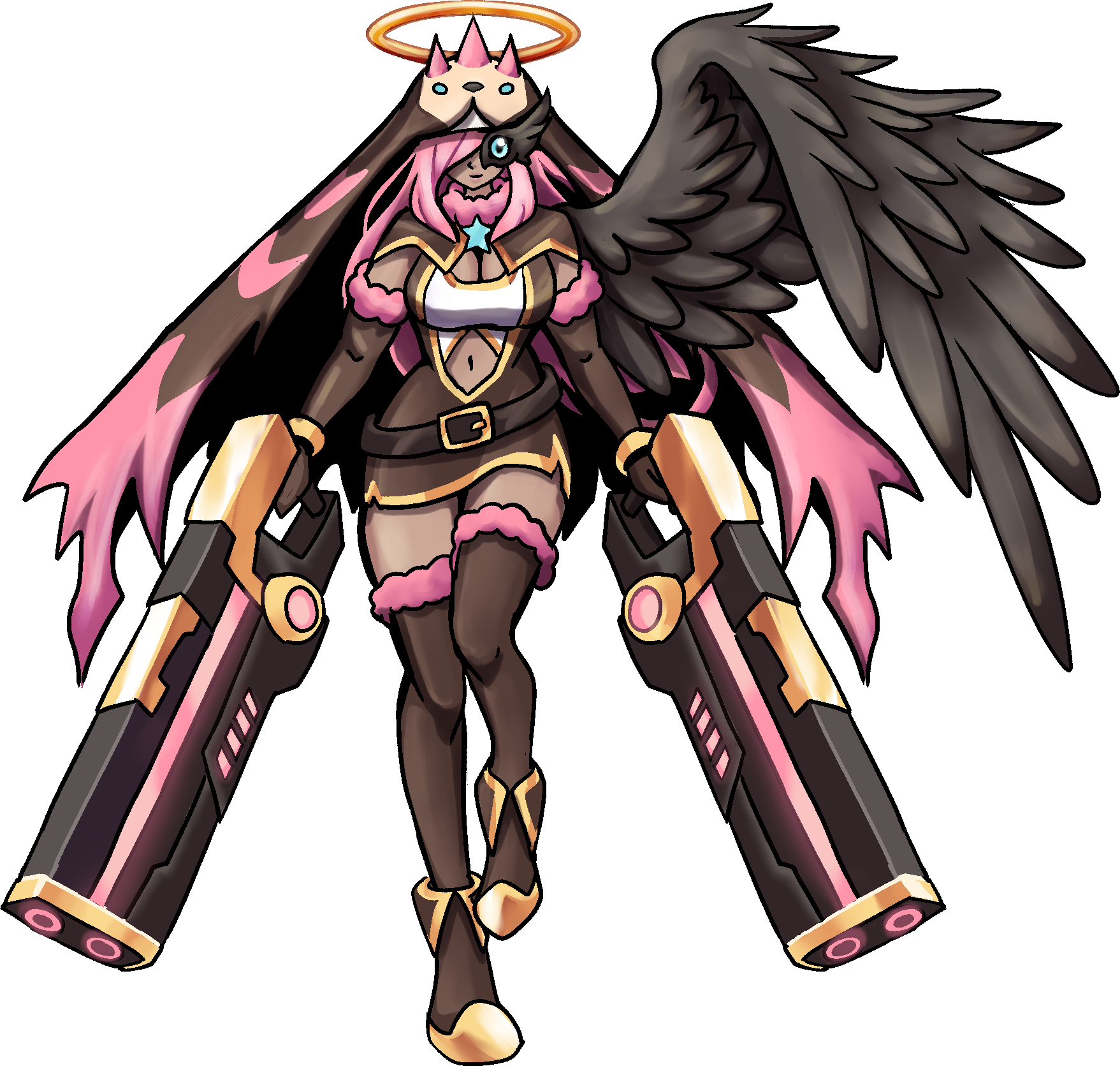 Madremon lapine, original Digimon artwork by Aderek