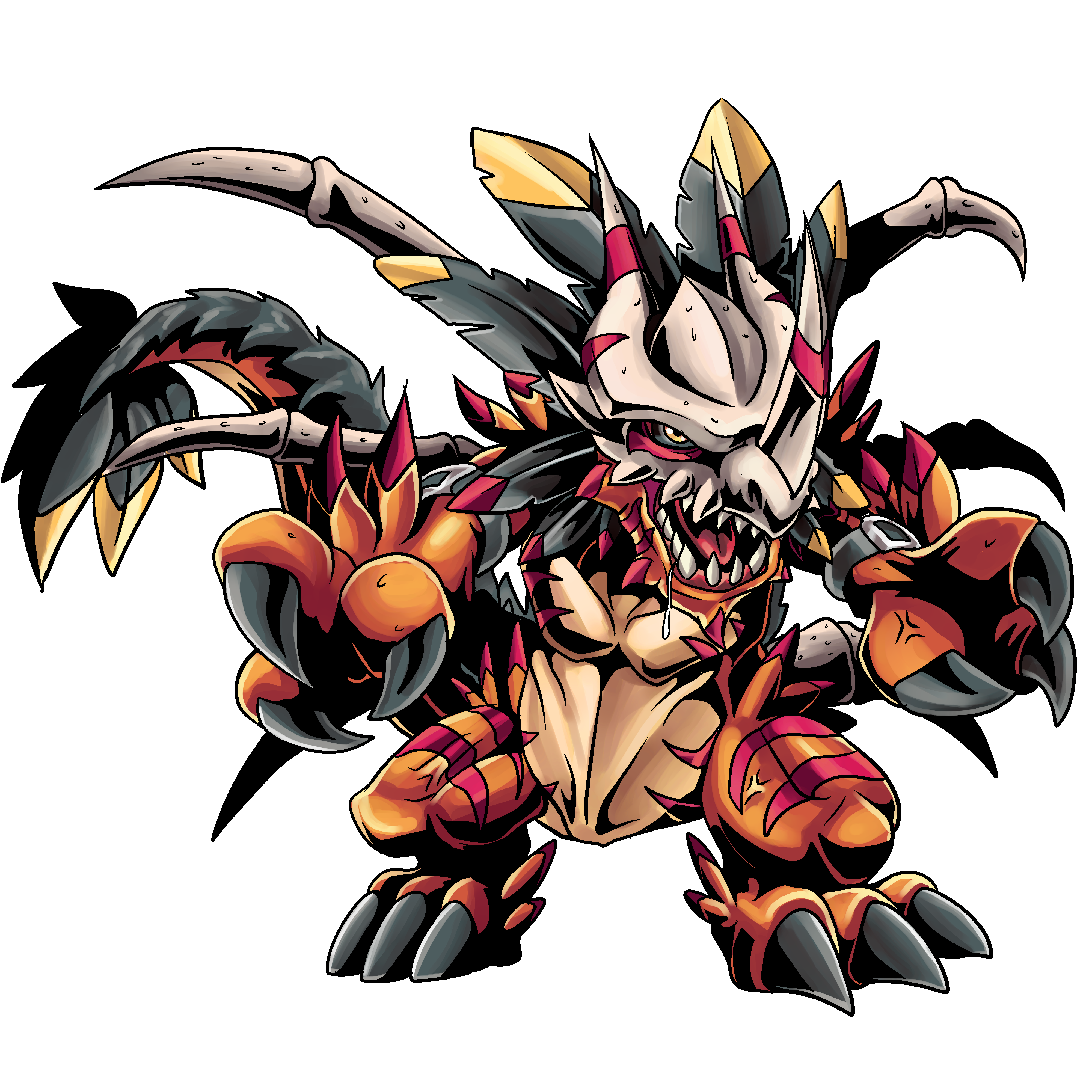 MasterGreymon, original Digimon artwork by Aderek