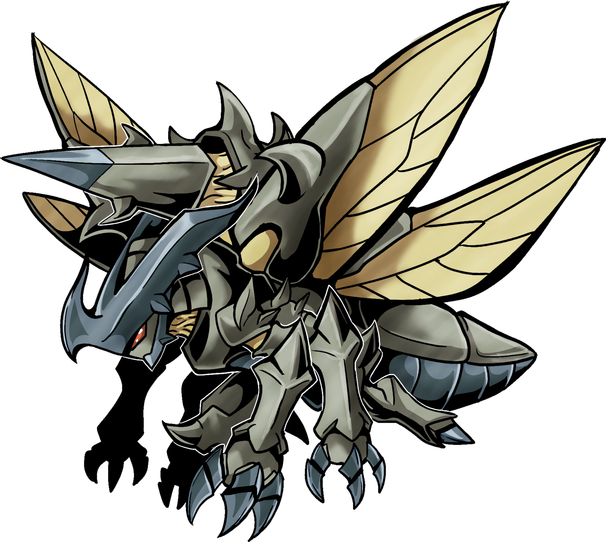 Meganeuramon, original Digimon artwork by Aderek