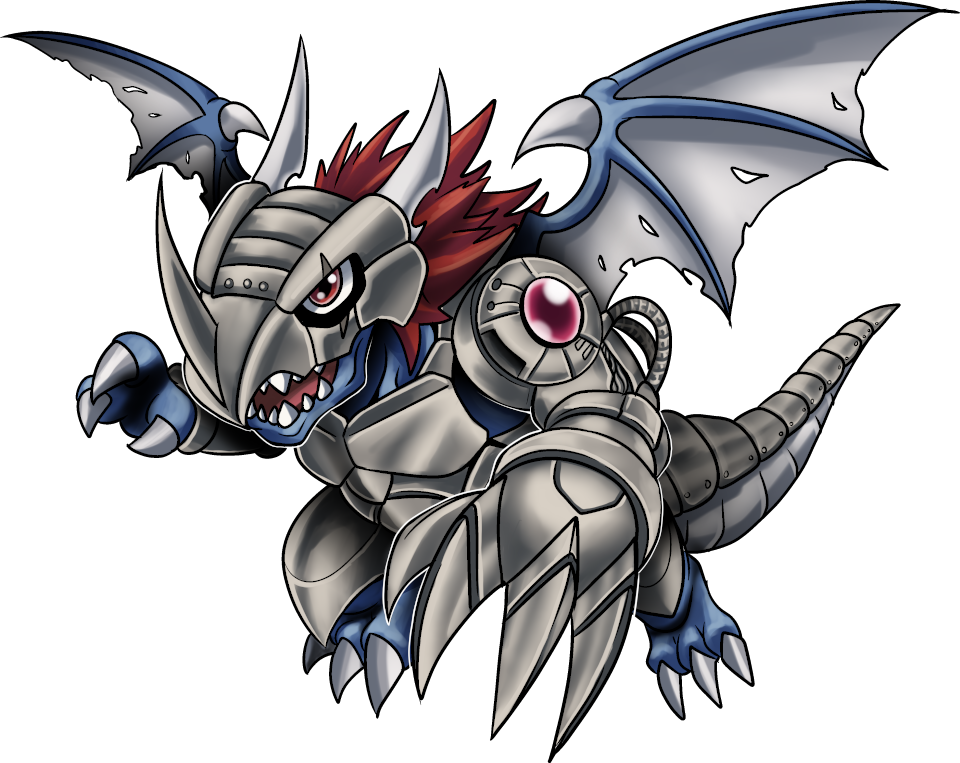 Metalgreymon (C'mon Version), original Digimon artwork by Aderek