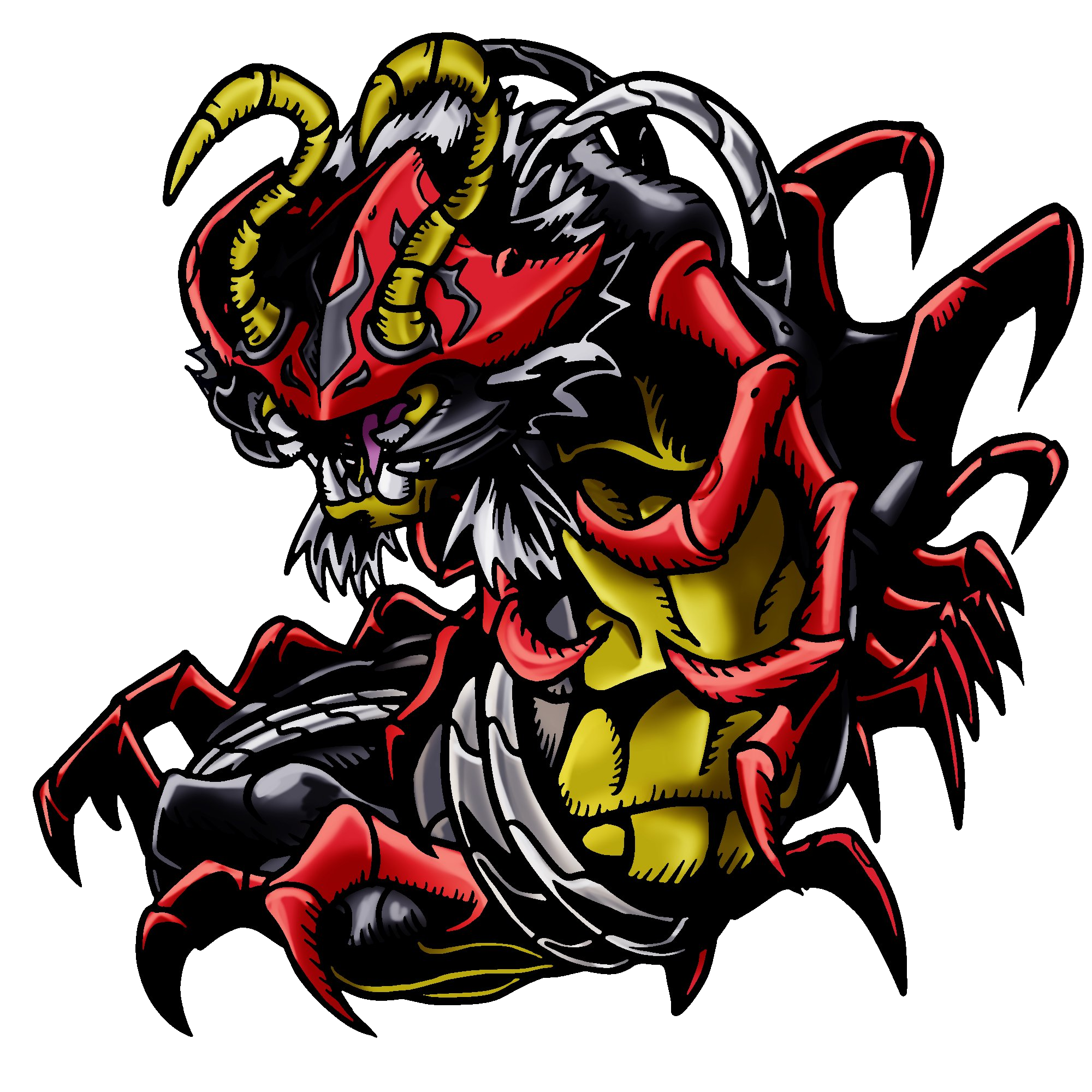 Mukademon, original Digimon artwork by Aderek