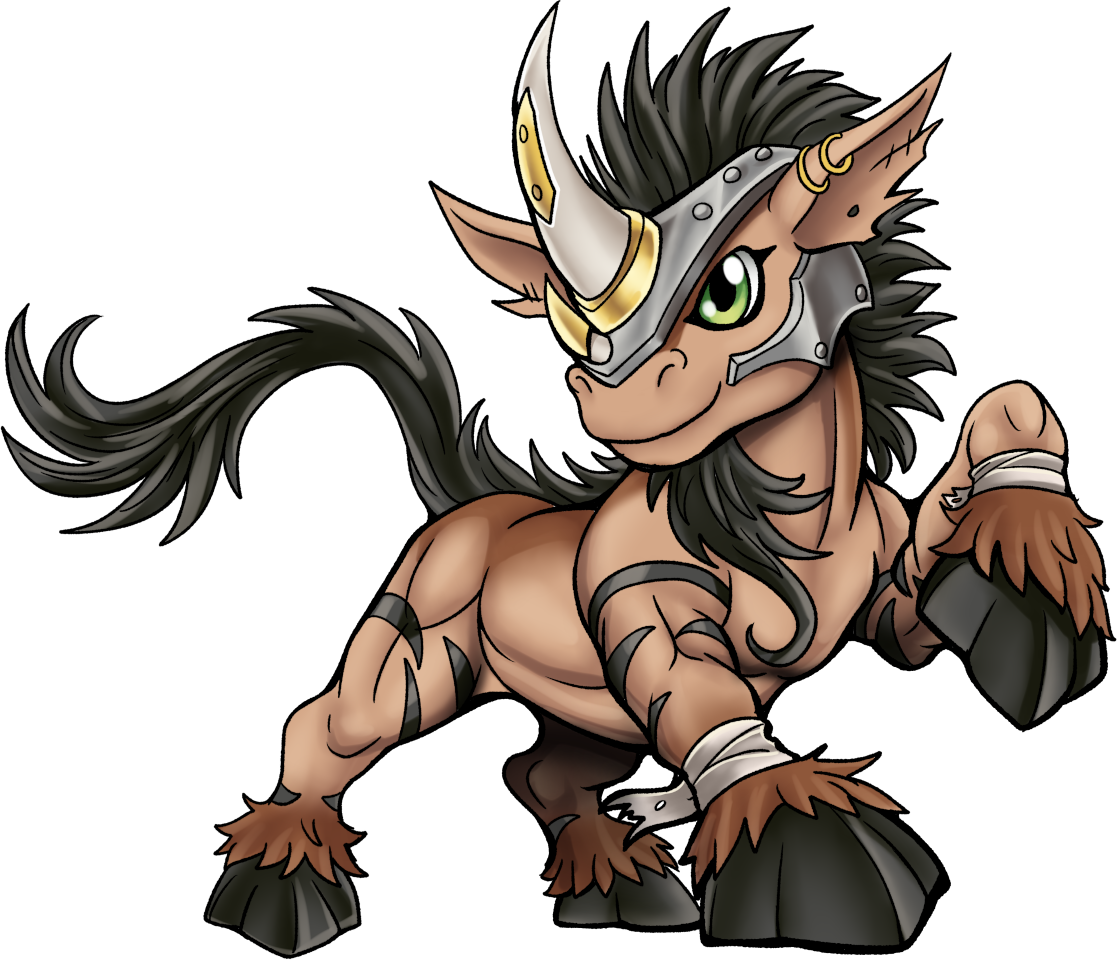 Nillekmon, original Digimon artwork by Aderek