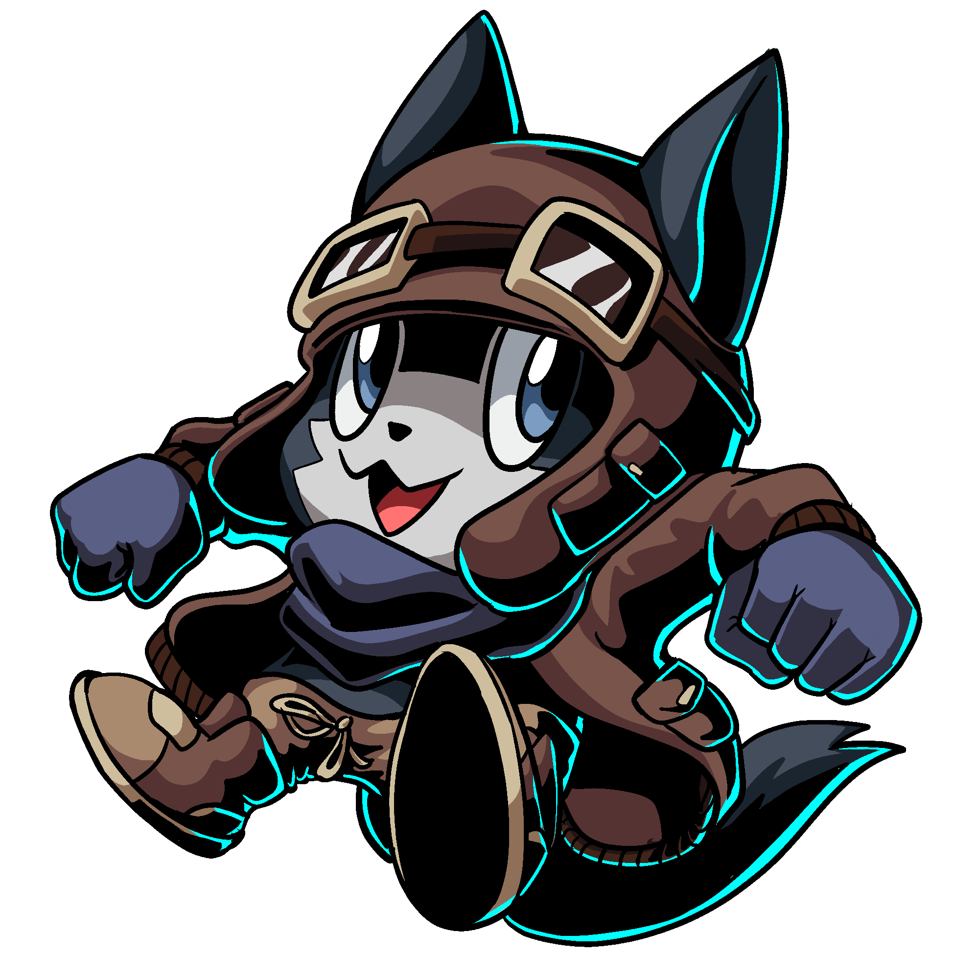 Offmon (Luca), original Digimon artwork by Aderek
