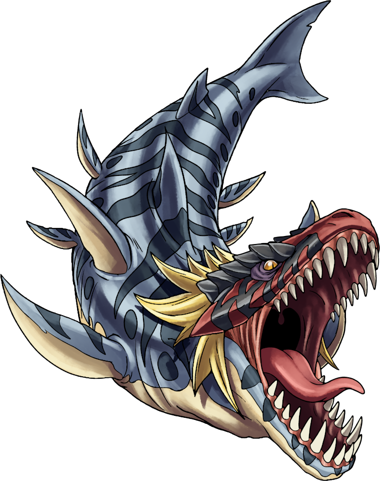 Prognathmon, original Digimon artwork by Aderek