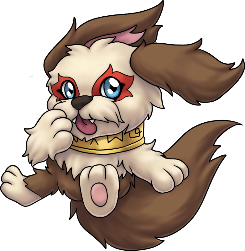 Shihtzumon, original Digimon artwork by Aderek