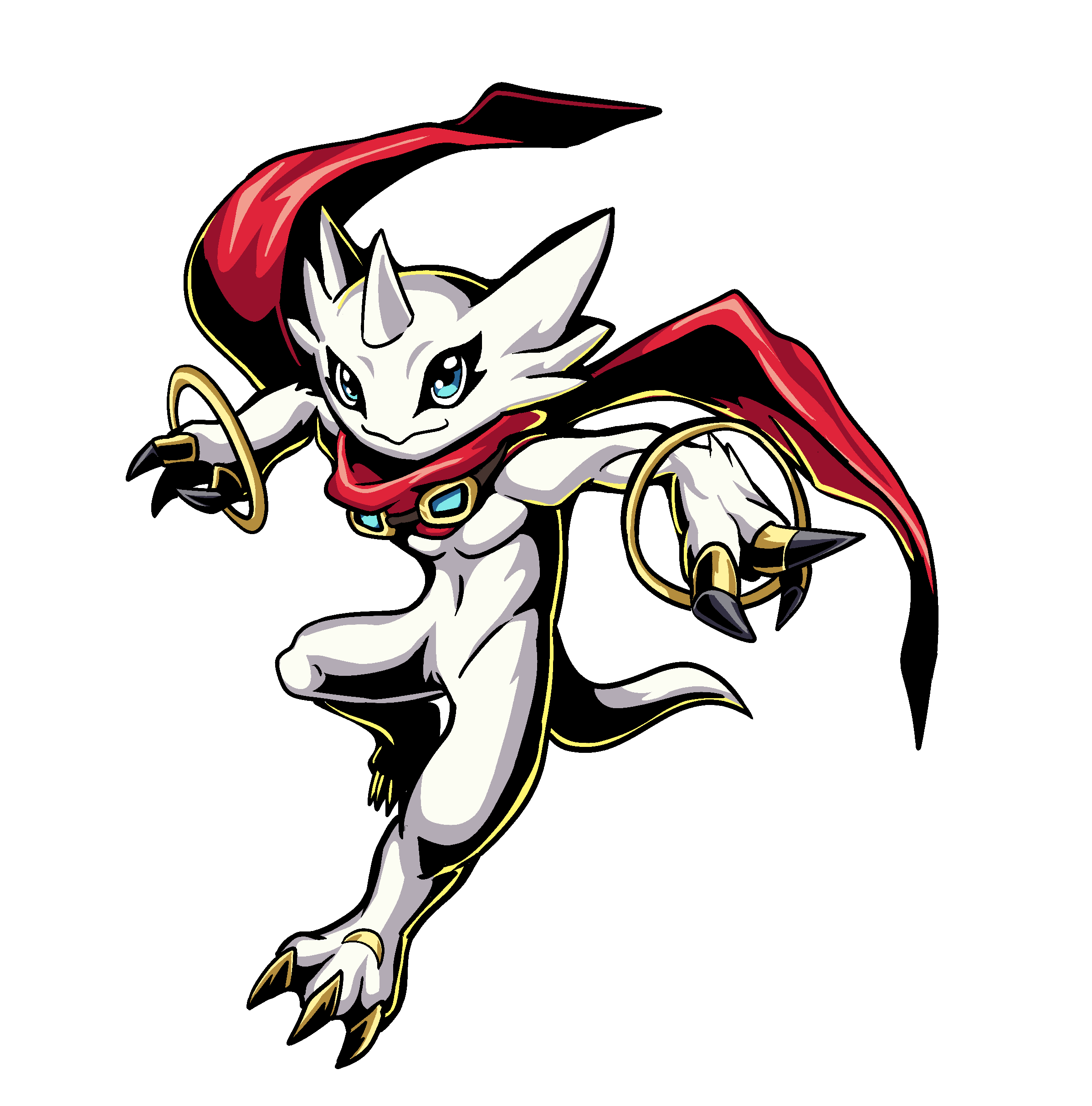 Shiromon, original Digimon artwork by Aderek