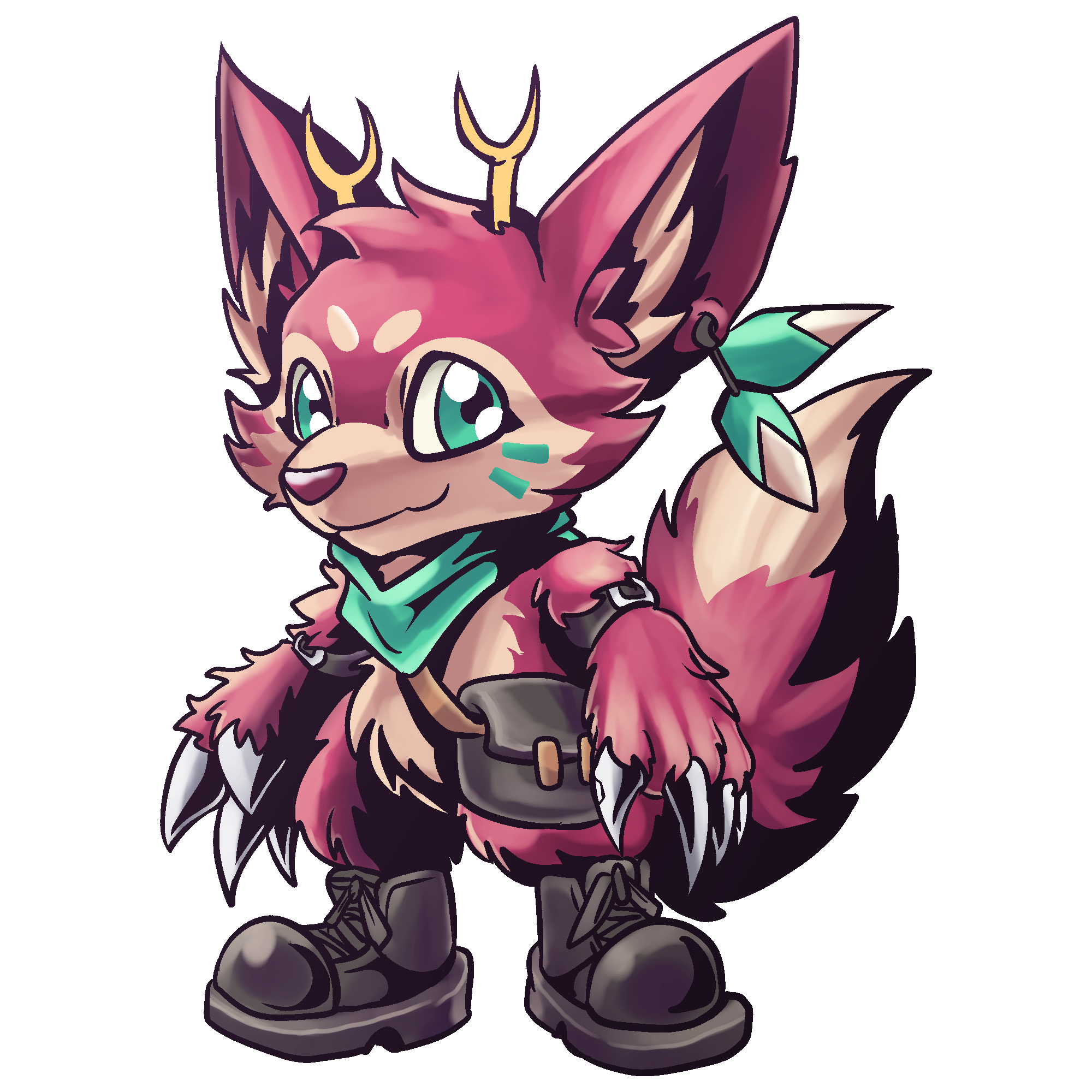 Sulamon, original Digimon artwork by Aderek