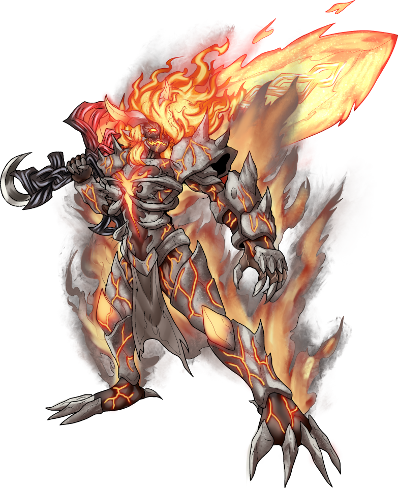 Surtramon X Antibody, original Digimon artwork by Aderek