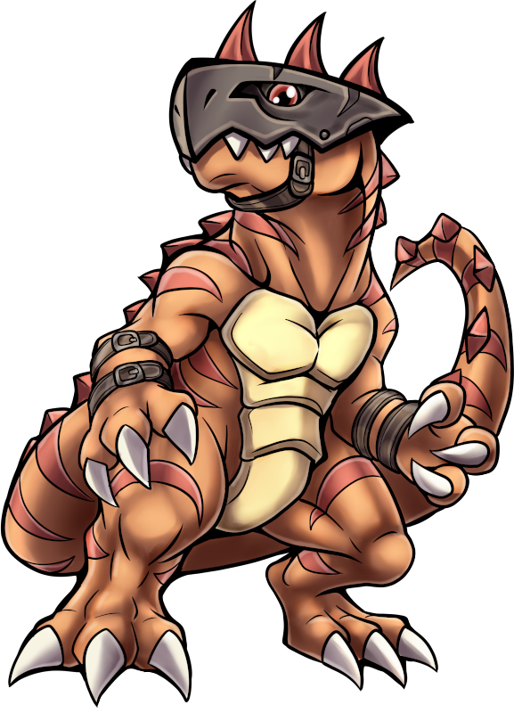 Tarbomon, original Digimon artwork by Aderek