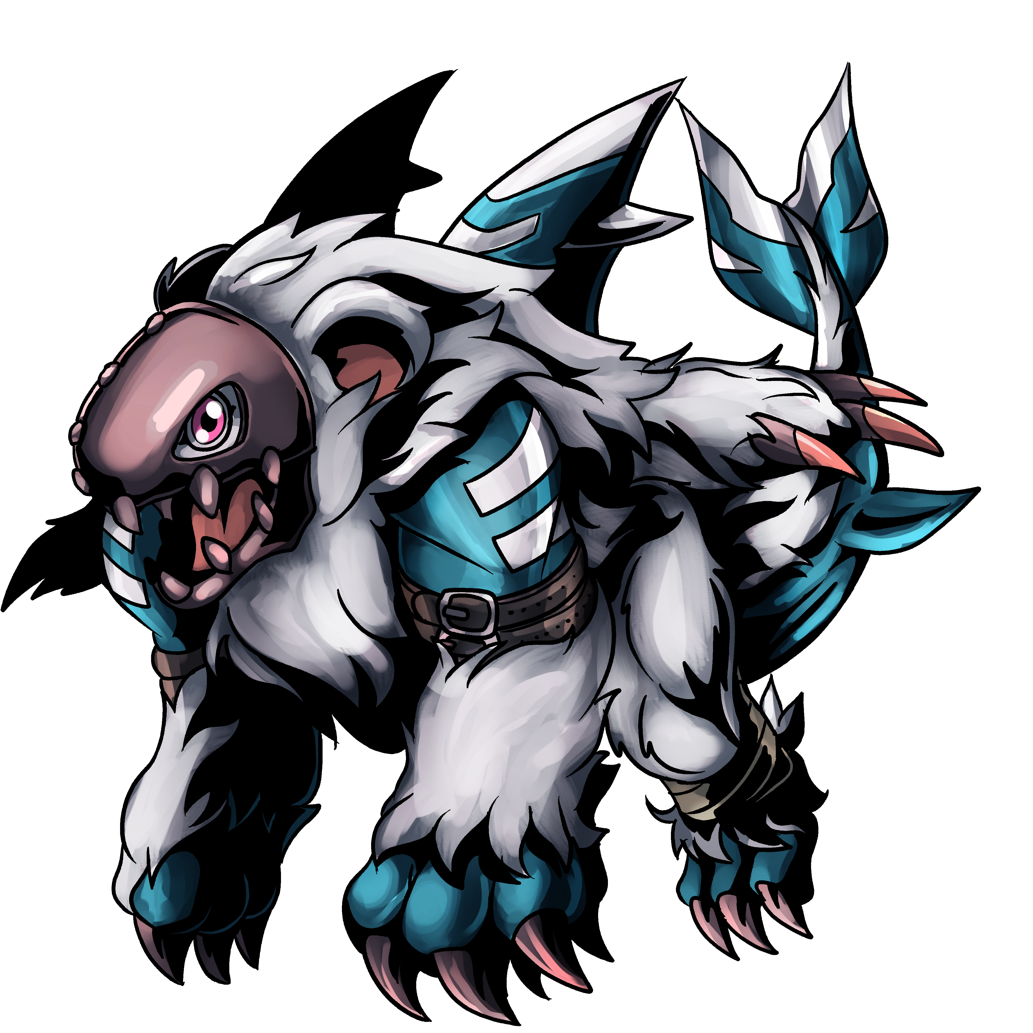 Thulemon, original Digimon artwork by Aderek