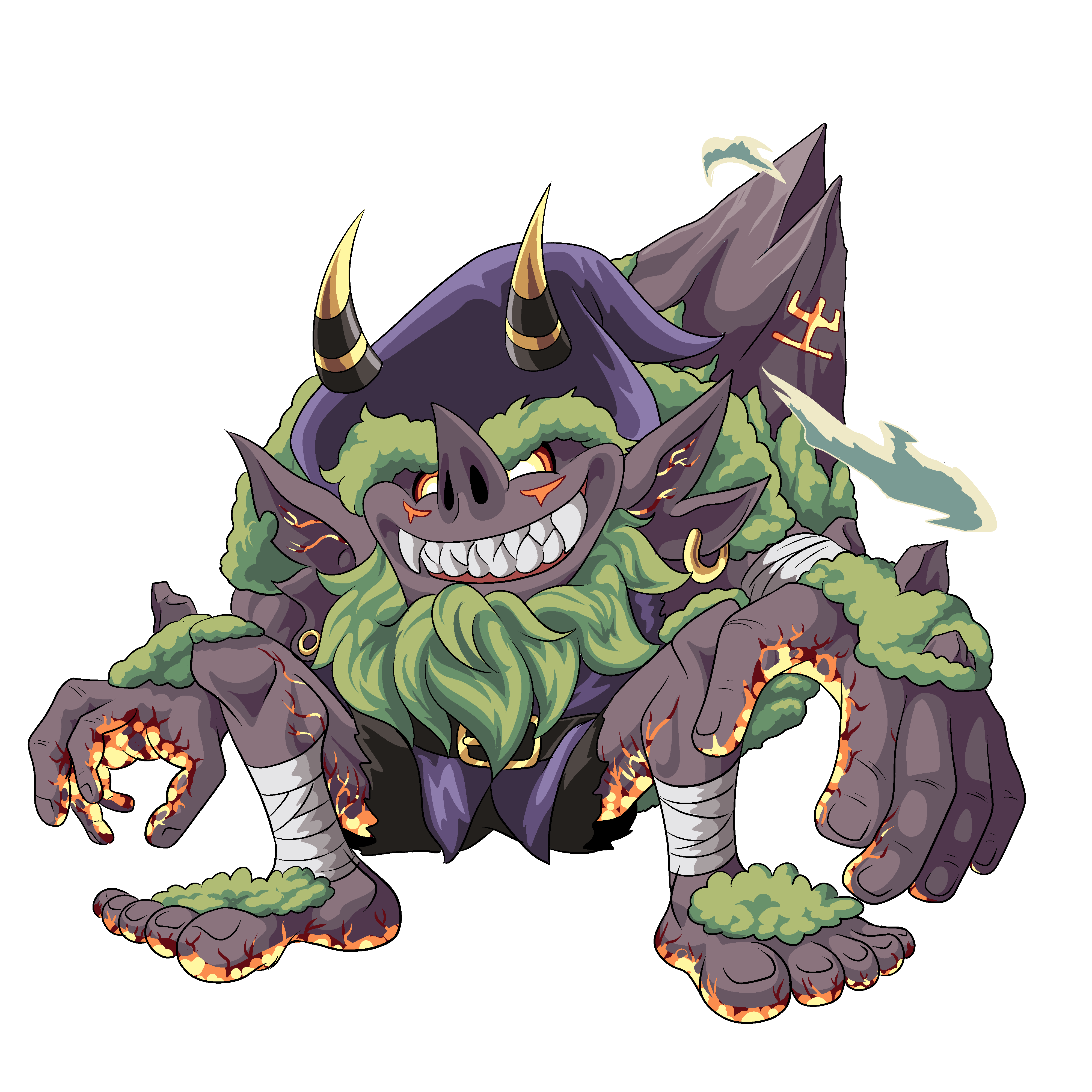 Trullanmon, original Digimon artwork by Aderek