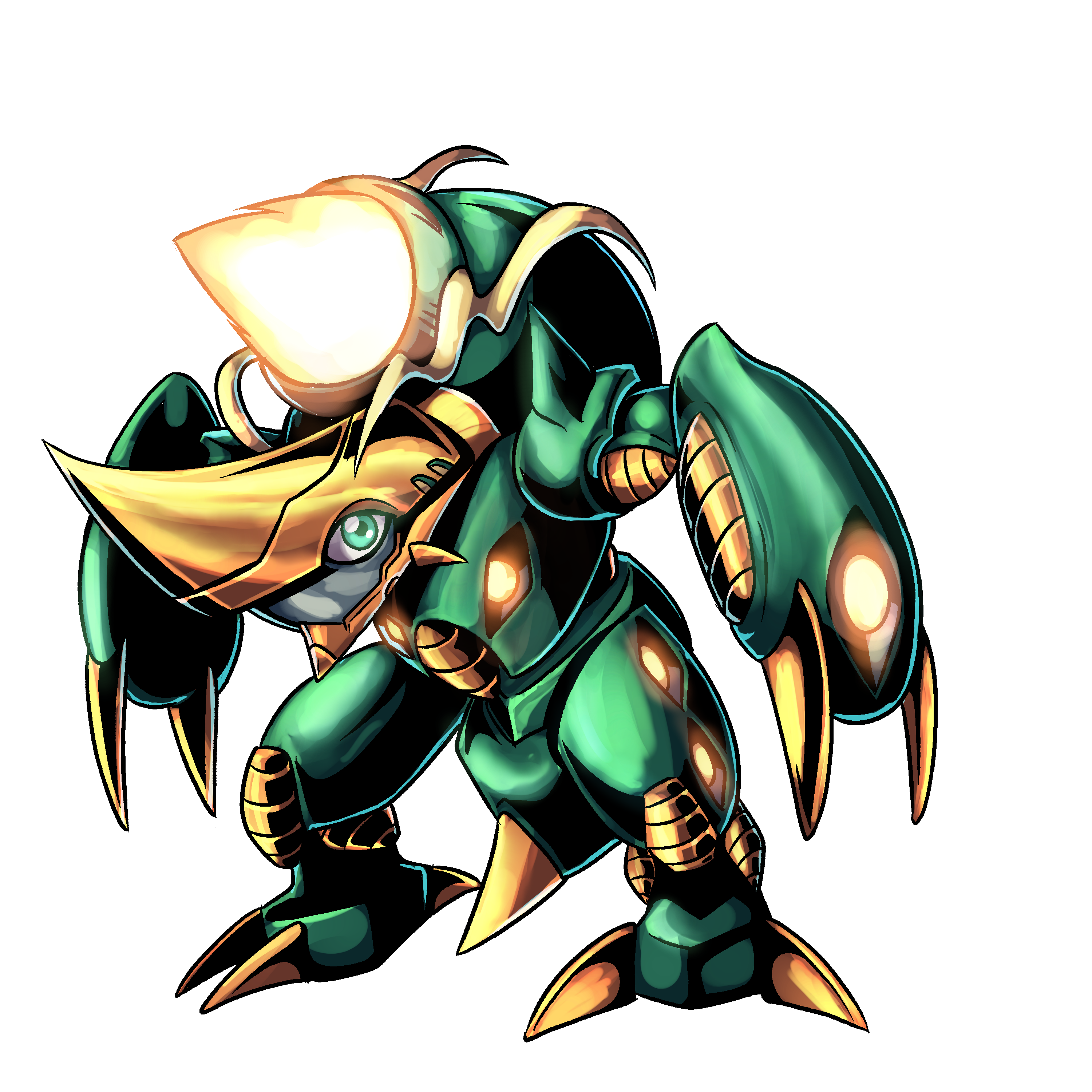 Tsubatamon, original Digimon artwork by Aderek
