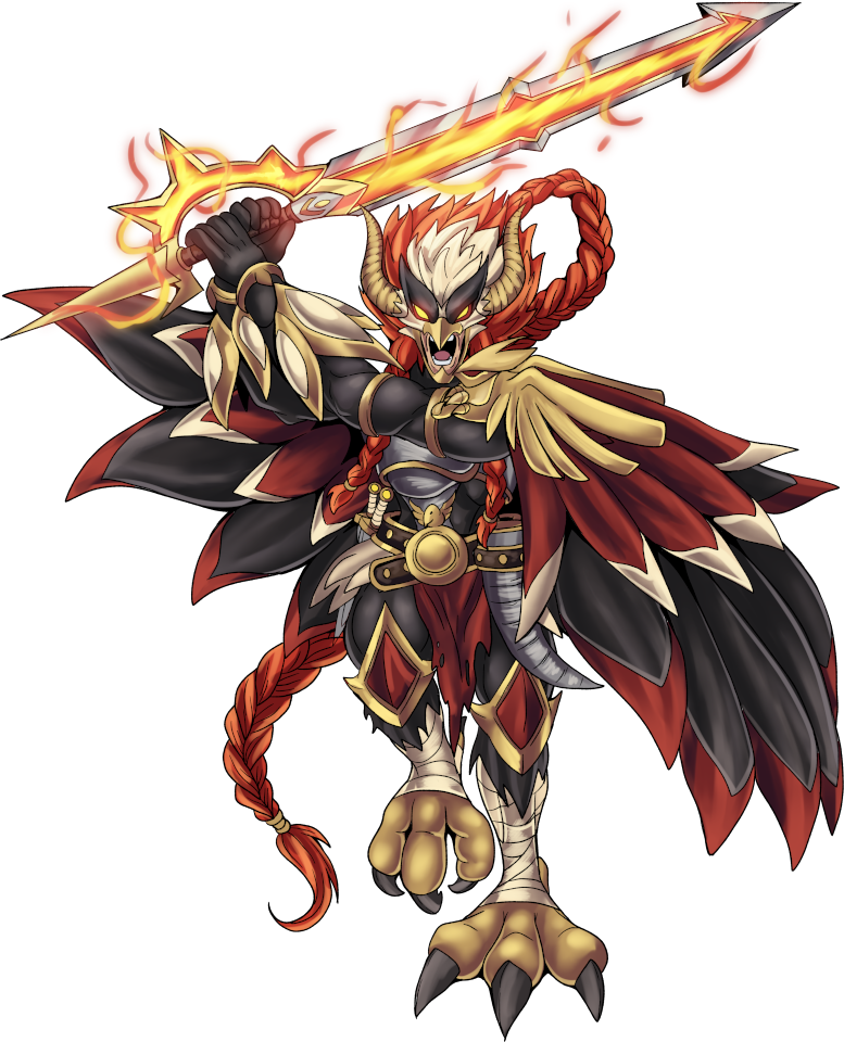 Valkyrimon: Berserk Mode, original Digimon artwork by Aderek