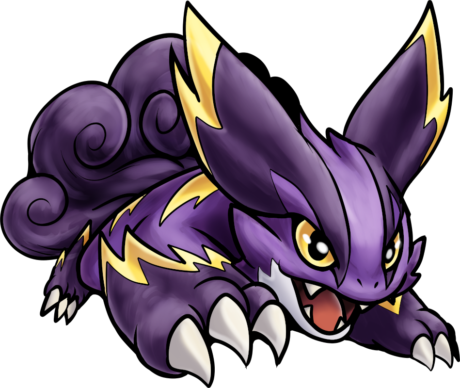 Voltmon, original Digimon artwork by Aderek