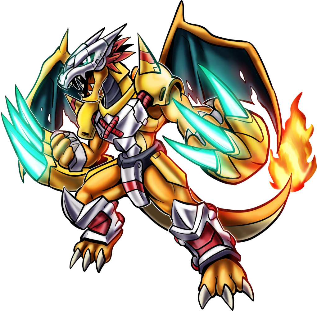 Warizard, original Digimon artwork by Aderek