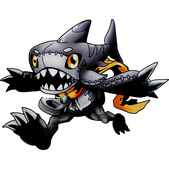 Zippermon, original Digimon artwork by Aderek